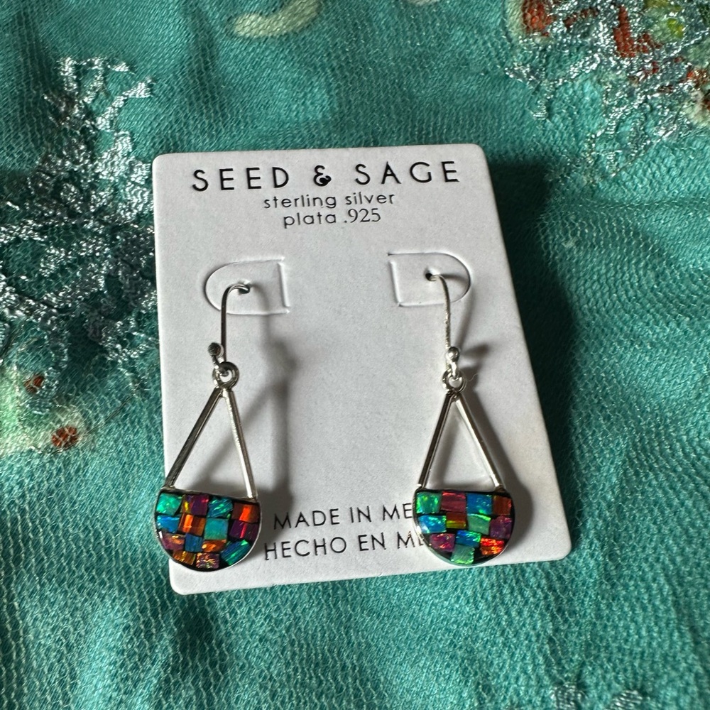 Seed & Sage Sterling Silver Multicolor Earrings